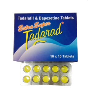 Extra Super Tadarad  Dapoxetina 100 mg + Tadalafilo 20 mg  Trata la impotencia y la eyaculación precoz.