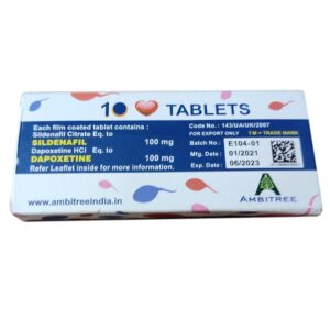 Alternative view of VegaForce Sildenafil 100 mg + Dapoxetina 100 mg  Tabletas de doble acción